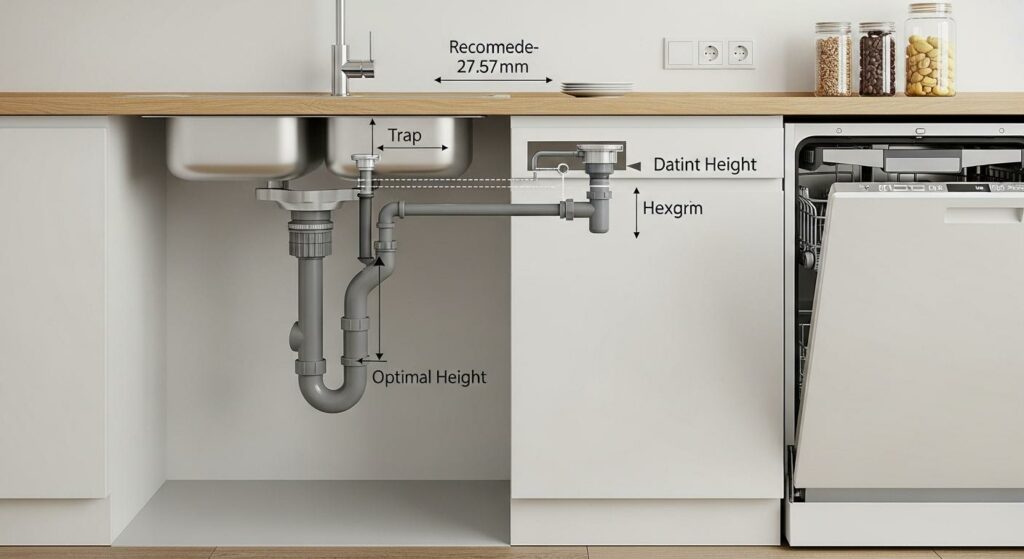 Quel est le schema hauteur evacuation evier et lave vaisselle optimal Quel est le schéma hauteur évacuation évier et lave-vaisselle optimal ?